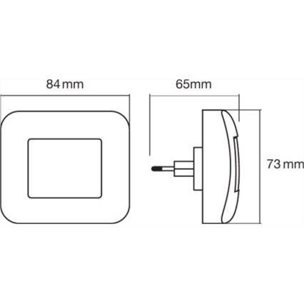 Osram - Luz nocturna LED con sensor crepuscular LUNETTA LED/0,2W/230V