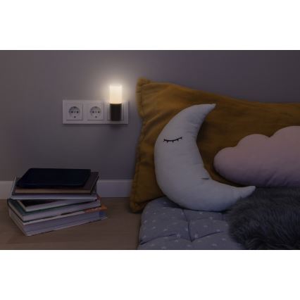 Osram - Luz nocturna LED con sensor crepuscular LUNETTA LED/0,2W/230V negro