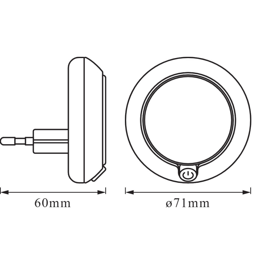Osram - Luz nocturna LED con sensor LUNETTA LED/0,3W/230V 3000K