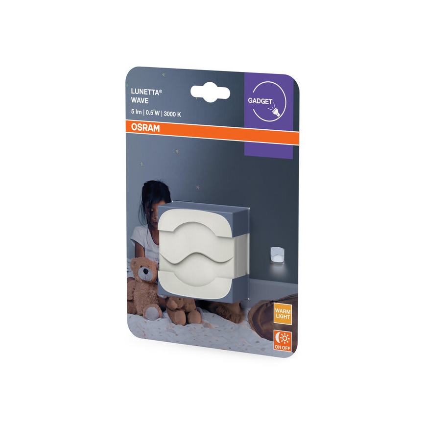 Osram - Luz nocturna LED para enchufe con sensor crepuscular LUNETTA LED/0,5W/230V