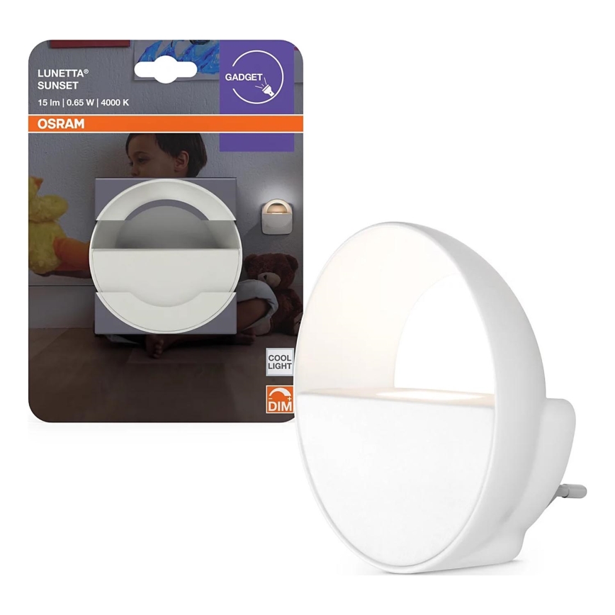 Osram - Luz nocturna LED regulable LUNETTA LED/0,65W/230V