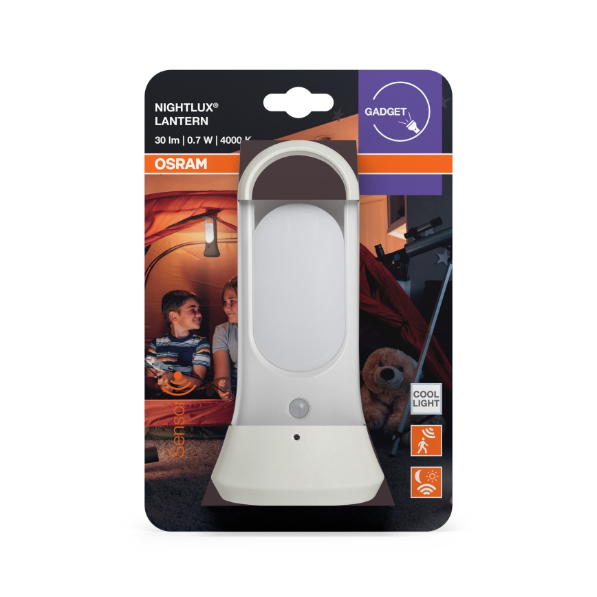 Osram - Luz de orientación LED con sensor de movimiento y crepuscular MOBILE LED/0,7W/4xAAA blanca