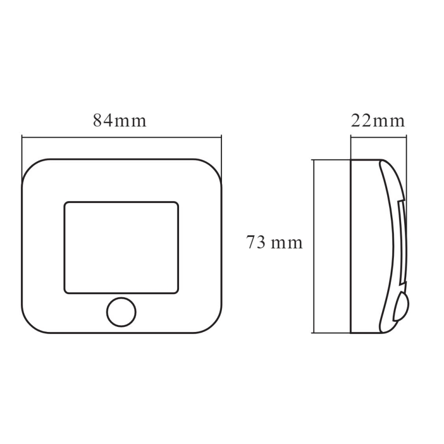 Osram - Luz LED orientativa con sensor NIGHTLUX LED/0,3W/3xAAA IP54 plateada