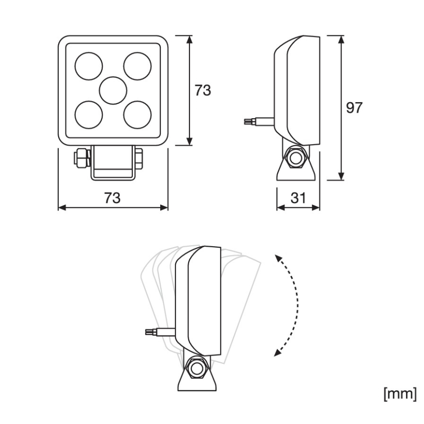 Osram - Juego de 2 focos LED para vehículo LEDRIVING WL VX70-WD LED/8W/12/24V 6000K IP67
