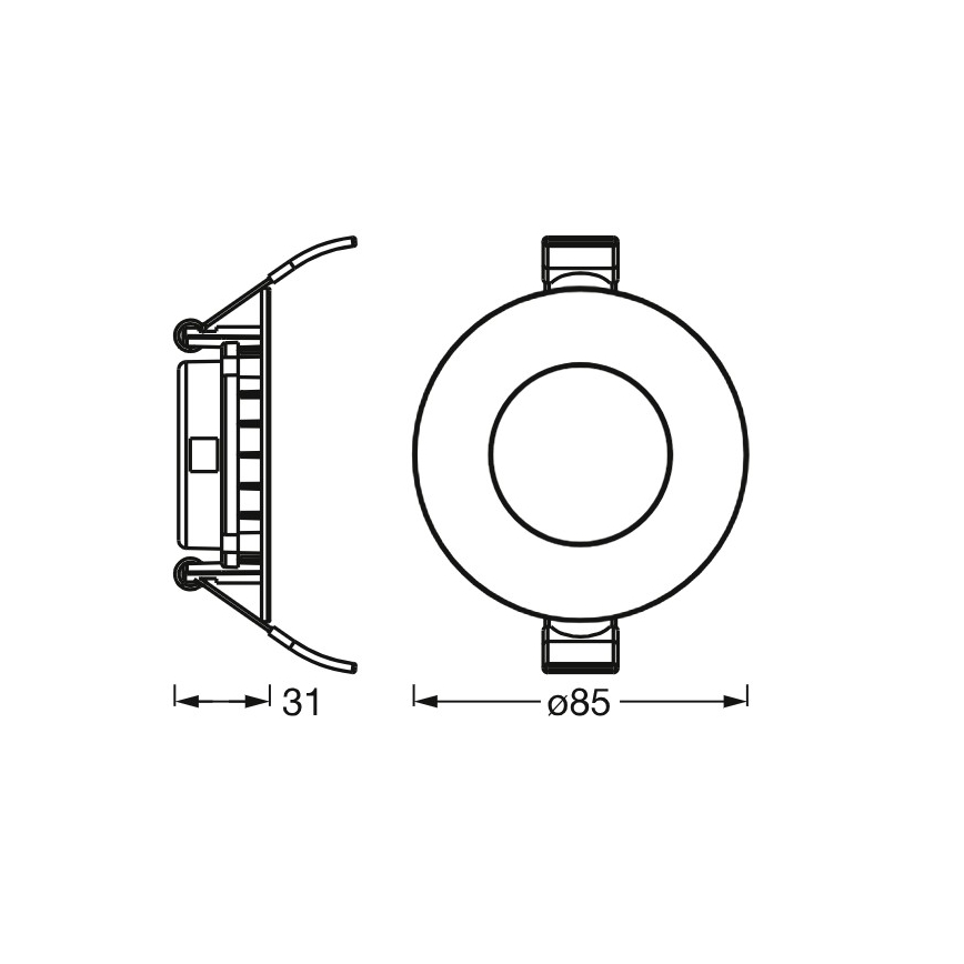 Osram - Pack de 3 luminarias empotradas SLIM LED/4,5W/230V
