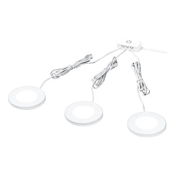 Osram - Pack de 3 luminarias LED para instalar bajo mueble UNDERCABINET LED/8,5W/230V 3000K blanco