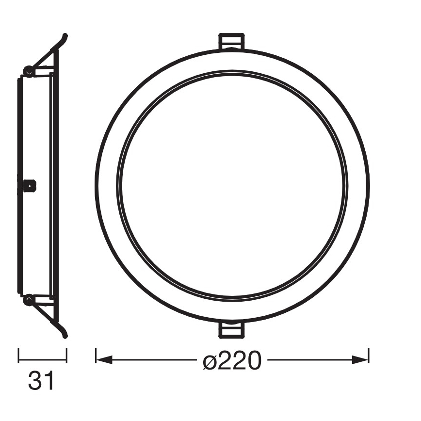 Osram - Set de 6 luminarias empotradas LED ESSENTIAL LED/18W/230V 4000K, Ø 22 cm, blanco