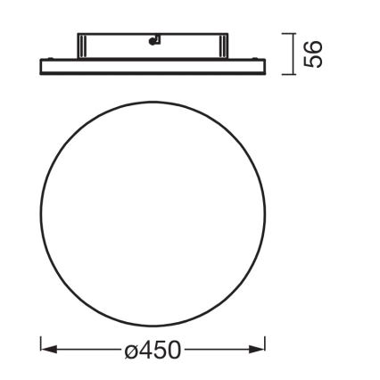 Osram - Panel LED de montaje en superficie PLANON LED/28W/230V 3000K diámetro 45 cm blanco