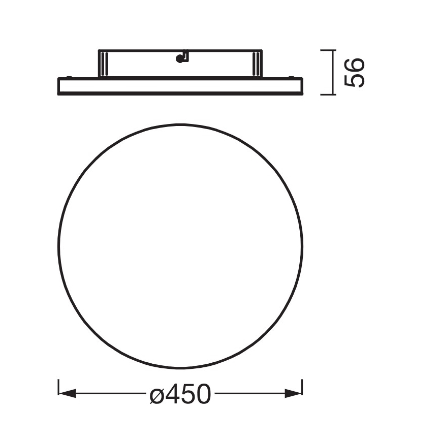 Osram - Panel LED de montaje en superficie PLANON LED/28W/230V 3000K diámetro 45 cm blanco