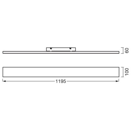 Osram - Panel LED de montaje en superficie PLANON LED/30W/230V 3000K 10x120 cm blanco