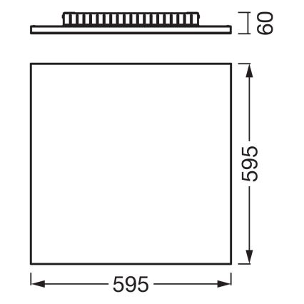 Osram - Panel LED de superficie PLANON LED/40W/230V 3000K 60x60 cm blanco