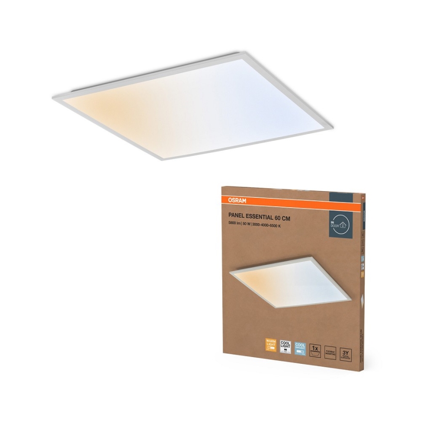 Osram - Panel LED empotrado para techo registrable PANEL ESSENTIAL LED/50W/230V 3000/4000/6500K 60x60 cm blanco