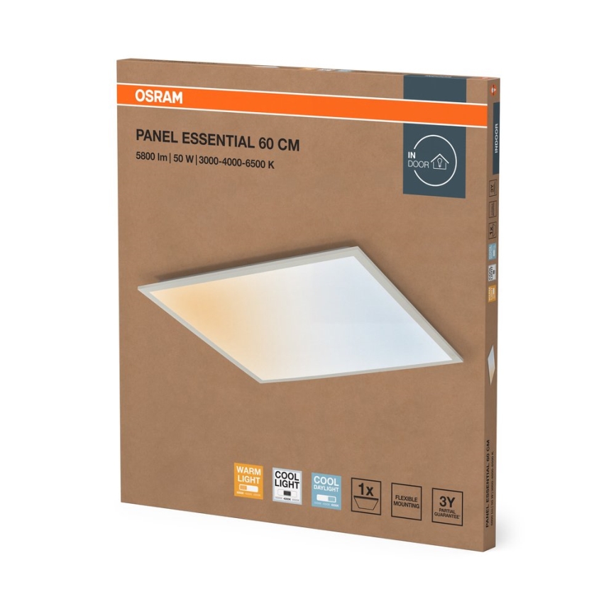 Osram - Panel para techo registrable PANEL ESSENTIAL LED/50W/230V 3000/4000/6500K 60x60 cm blanco