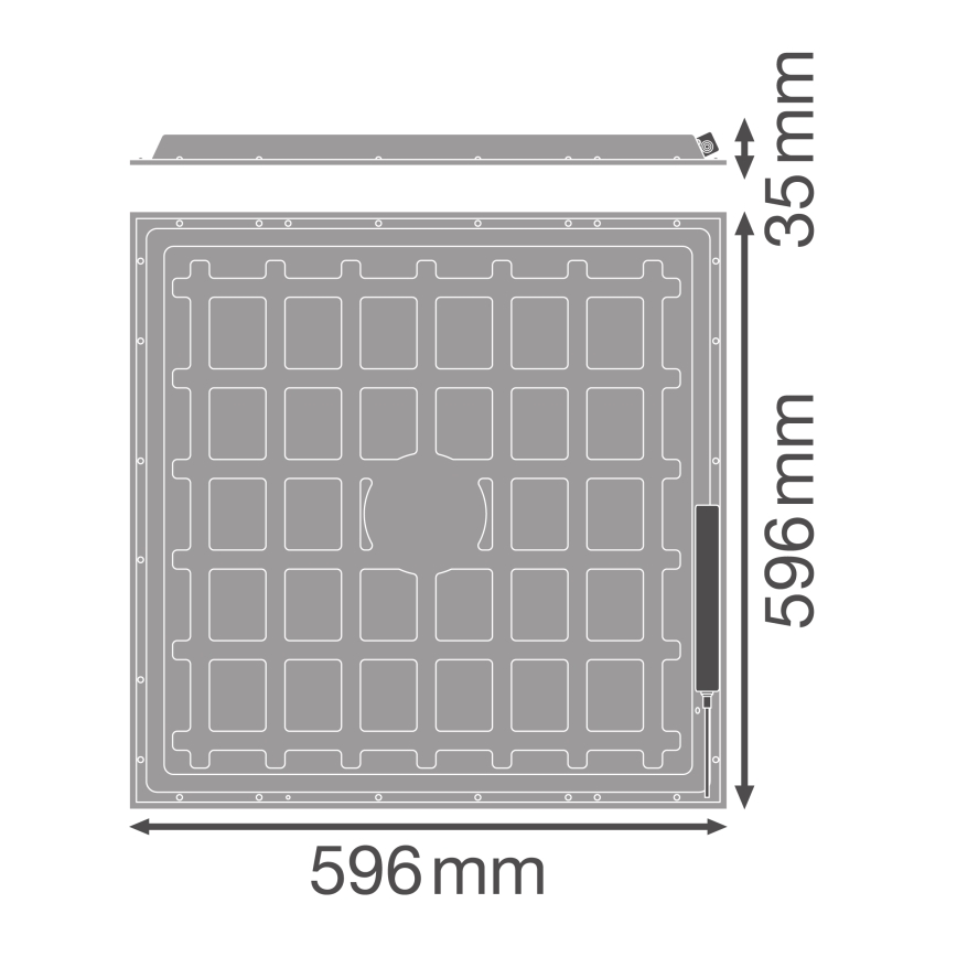 Osram - Panel LED empotrado ESSENTIAL LED/36W/230V 6500K 59,6x59,6 cm blanco