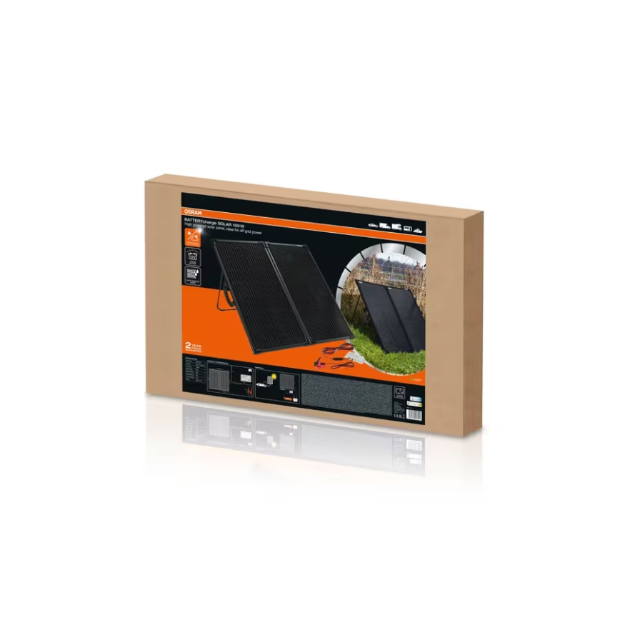 Osram - Panel solar para carga autónoma de baterías BATTERY CHARGE SOLAR 100W IP65