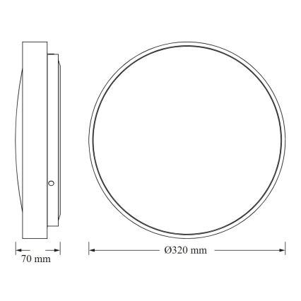 Osram - Plafón LED de techo con sensor crepuscular CEILING LUXO LED/18W/230V Ø 32 cm, dorado