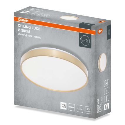Osram - Plafón LED CEILING LUXO LED/24W/230V Ø 38 cm dorado