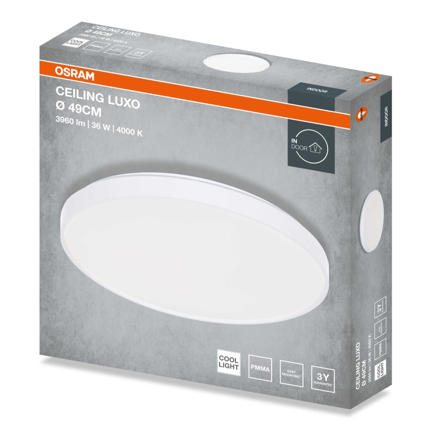 Osram - Plafón LED CEILING LUXO LED/36W/230V Ø 49 cm blanco