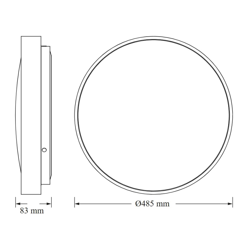 Osram - Plafón LED CEILING LUXO LED/36W/230V Ø 49 cm negro