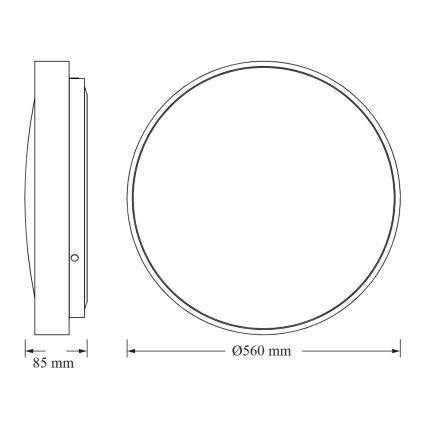 Osram - Plafón LED CEILING LUXO LED/60W/230V Ø 56 cm blanco