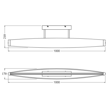 Osram - Plafón LED de superficie DECOR FLAT LED/23W/230V gris