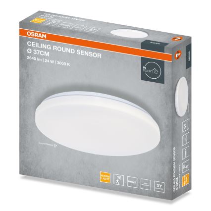 Osram - Lámpara de techo LED con sensor crepuscular ROUND LED/24W/230V, diámetro 37 cm