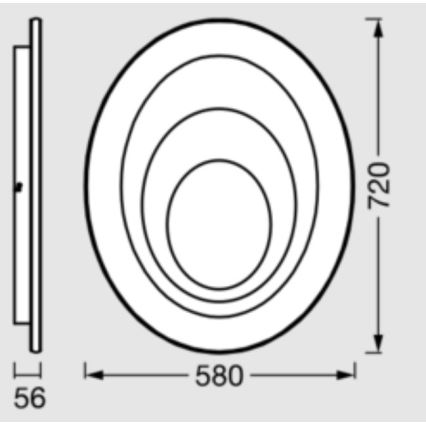 Osram - Plafón LED de techo ORBIS SPIRAL 63W/230V, blanco