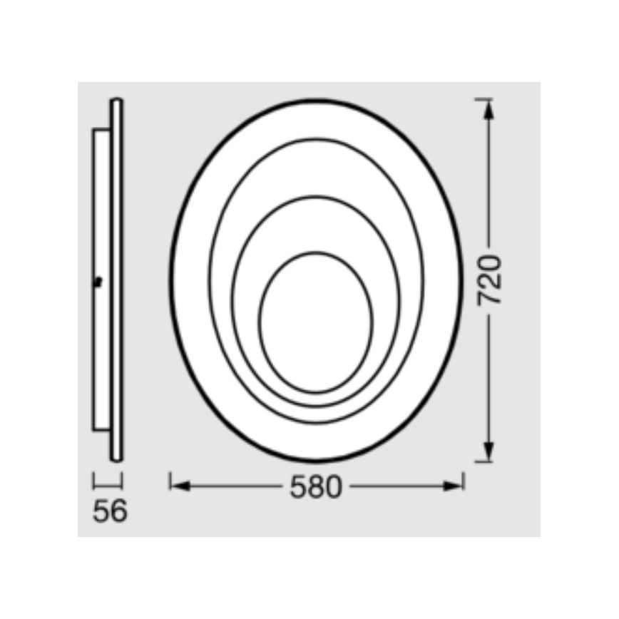 Osram - Plafón LED de techo ORBIS SPIRAL 63W/230V, blanco