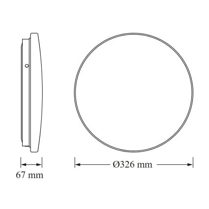 Osram - Plafón LED para baño CEILING ROUND LED/18W/230V 6500K Ø33 cm IP44 blanco