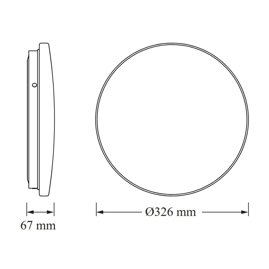 Osram - Plafón LED para baño CEILING ROUND LED/18W/230V 6500K Ø33 cm IP44 blanco