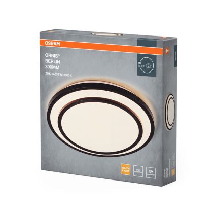Osram - Plafón LED ORBIS BERLIN LED/24W/230V, diámetro 39 cm, negro