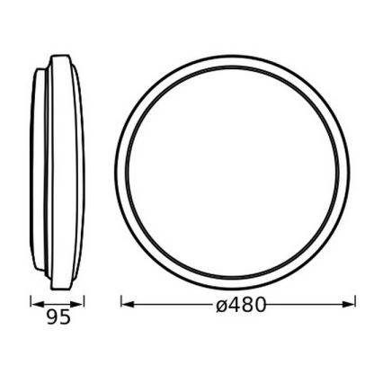 Osram - plafón LED ORBIS LONDON LED/36W/230V Ø 48 cm blanco