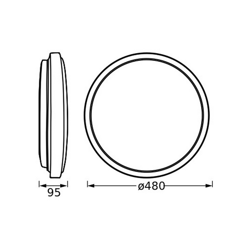 Osram - plafón LED ORBIS LONDON LED/36W/230V Ø 48 cm blanco
