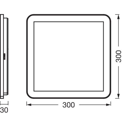 Osram - Plafón LED para baño ORBIS DISC LED/22W/230V 3000/4000K 30x30 cm IP44 blanco