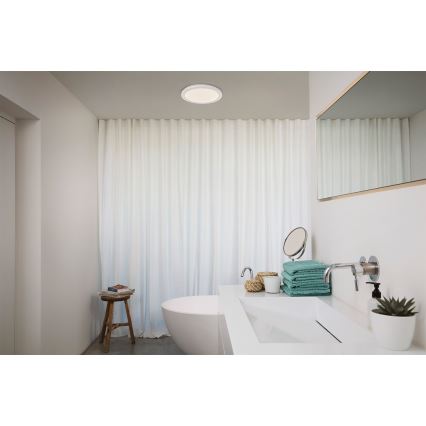 Osram - Luminaria de techo LED para baño ORBIS DISC LED/22W/230V 3000/4000K Ø 30 cm IP44 blanca