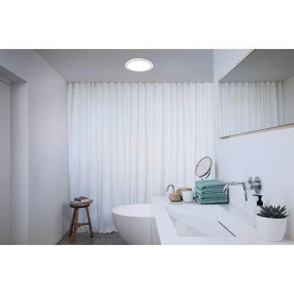 Osram - Luminaria de techo LED para baño ORBIS DISC LED/22W/230V 3000/4000K Ø 30 cm IP44 blanca