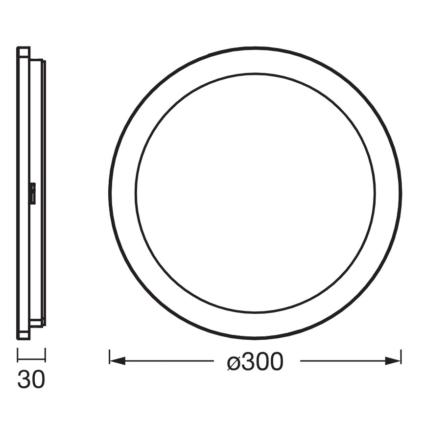 Osram - Luminaria de techo LED para baño ORBIS DISC LED/22W/230V 3000/4000K Ø 30 cm IP44 blanca