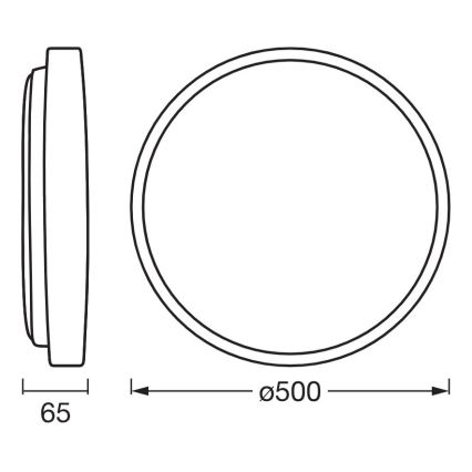 Osram - Lámpara de techo LED regulable ORBIS ALISON LED/36W/230V, diámetro 50 cm, beige