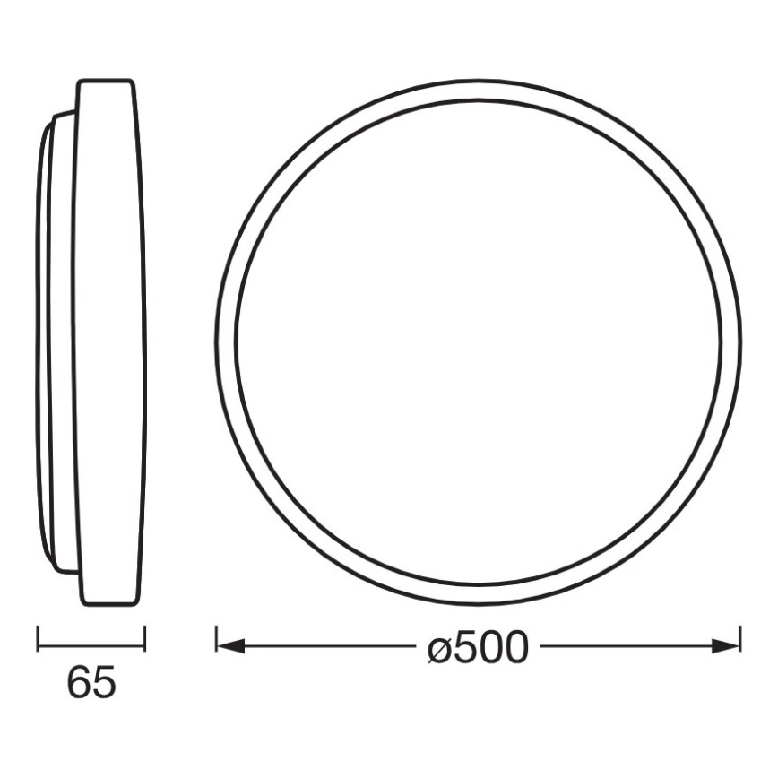 Osram - Lámpara de techo LED regulable ORBIS ALISON LED/36W/230V, diámetro 50 cm, beige