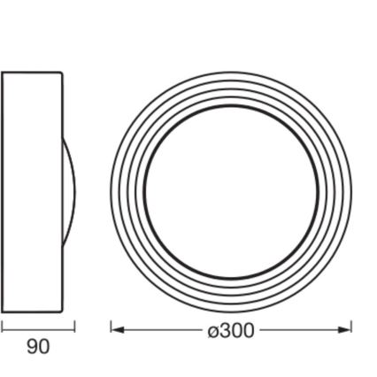 Osram - Luminaria de techo LED regulable ORBIS CONCRETE LED/13W/230V Ø 30 cm marrón/hormigón