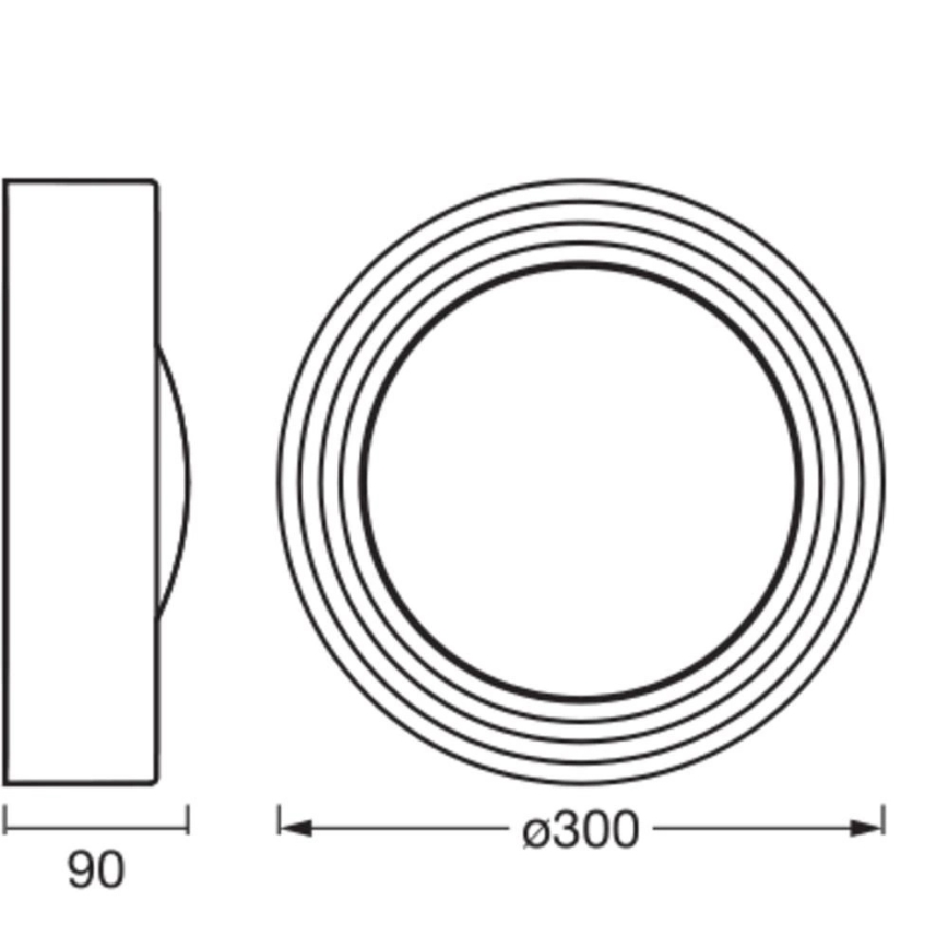 Osram - Luminaria de techo LED regulable ORBIS CONCRETE LED/13W/230V Ø 30 cm marrón/hormigón