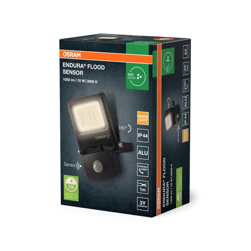 Osram - Proyector LED con sensor ENDURA LED/10W/230V 3000K IP44