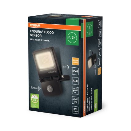 Osram - Proyector LED con sensor ENDURA LED/20W/230V 3000K IP44