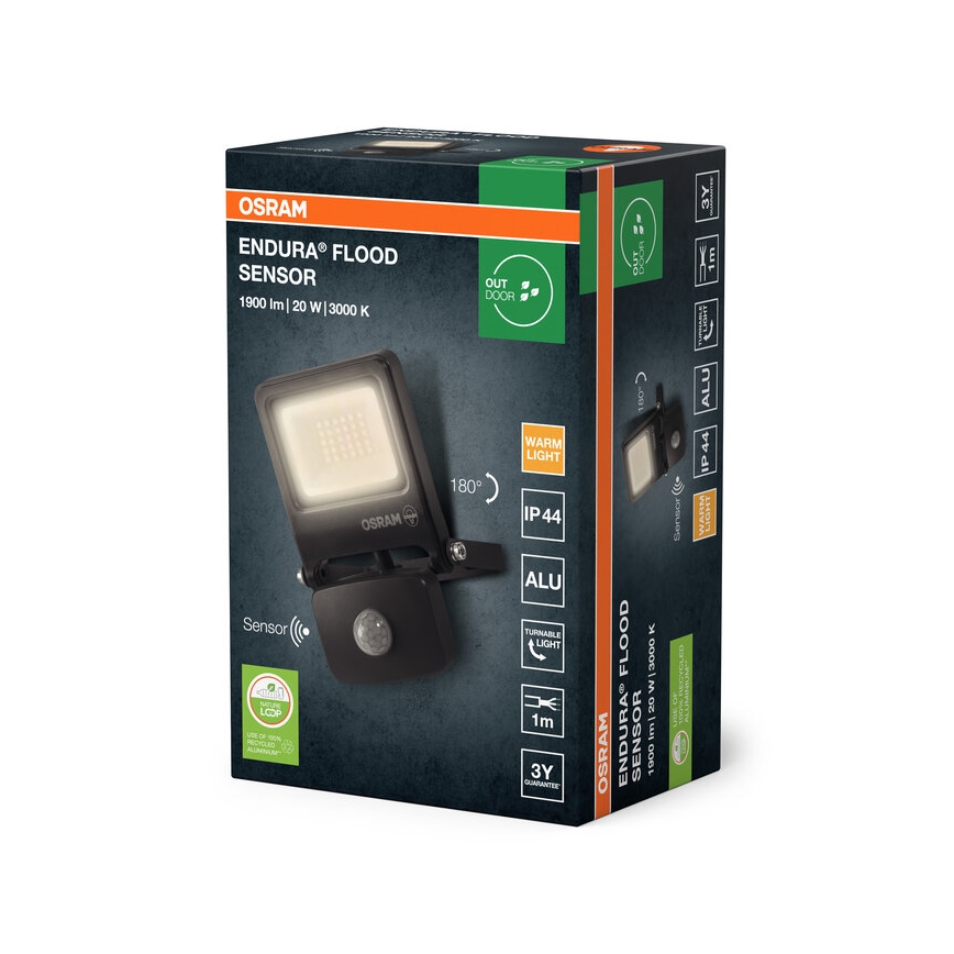 Osram - Proyector LED con sensor ENDURA LED/20W/230V 3000K IP44