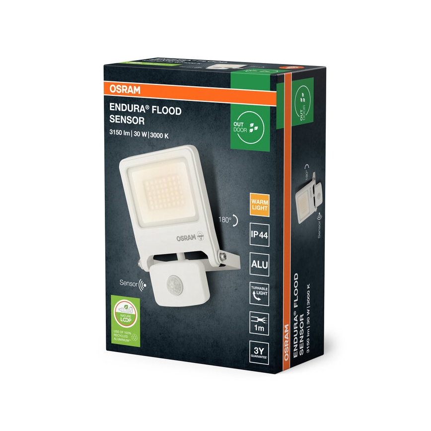 Osram - Proyector LED con sensor ENDURA LED/30W/230V 3000K IP44