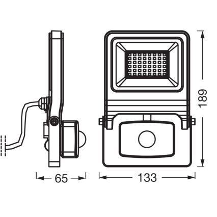 Osram - Proyector LED con sensor ENDURA LED/30W/230V 3000K IP44