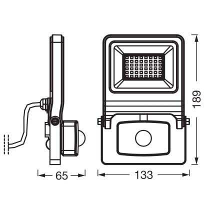 Osram - Proyector LED con sensor ENDURA LED/30W/230V IP44