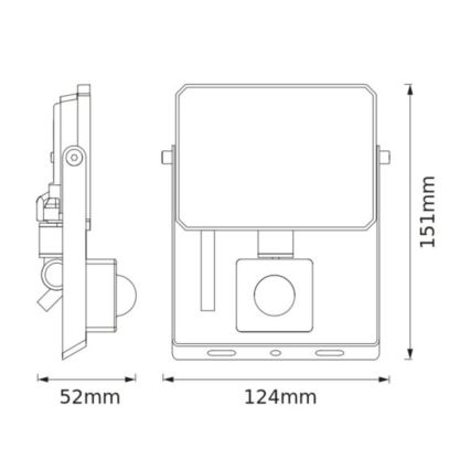 Osram - Proyector LED con sensor FLOODLIGHT LED/20W/230V 3000K IP65