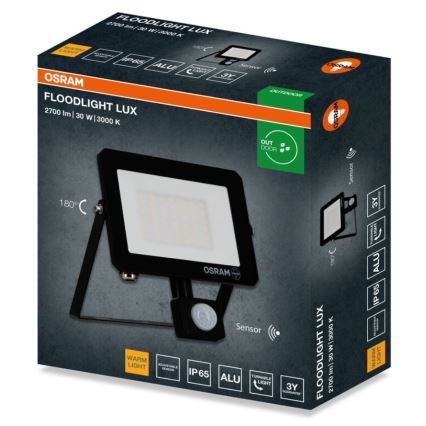 Osram - Proyector LED con sensor FLOODLIGHT LED/30W/230V 3000K IP65