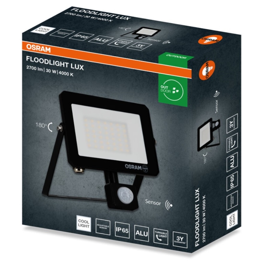 Osram - Proyector LED con sensor FLOODLIGHT LED/30W/230V 4000K IP65